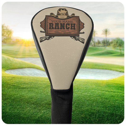 Persoonlijke naam Cowboy Pistolen Westerne Ranch S Golfheadcover