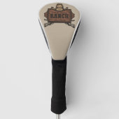 Persoonlijke naam Cowboy Pistolen Westerne Ranch S Golfheadcover (Voorkant)