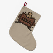 Persoonlijke naam Cowboy Pistolen Westerne Ranch S Grote Kerstsok (Voorkant (Hangend))
