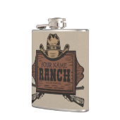 Persoonlijke naam Cowboy Pistolen Westerne Ranch S Heupfles (Links)