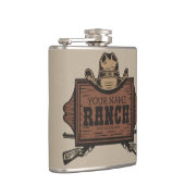 Persoonlijke naam Cowboy Pistolen Westerne Ranch S Heupfles (Rechts)