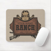 Persoonlijke naam Cowboy Pistolen Westerne Ranch S Muismat (Met muis)