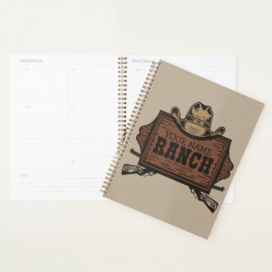 Persoonlijke naam Cowboy Pistolen Westerne Ranch S Planner