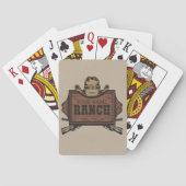 Persoonlijke naam Cowboy Pistolen Westerne Ranch S Pokerkaarten (Achterkant)