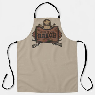 Persoonlijke naam Cowboy Pistolen Westerne Ranch S Schort