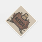 Persoonlijke naam Cowboy Pistolen Westerne Ranch S Servet (Hoek)