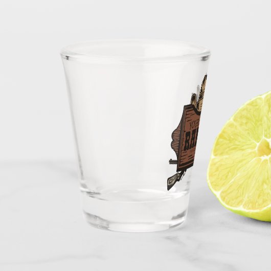Persoonlijke naam Cowboy Pistolen Westerne Ranch S Shot Glas (Links)