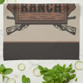 Persoonlijke naam Cowboy Pistolen Westerne Ranch S Theedoek (Gevouwen)