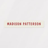 Persoonlijke naam Cream Olive Red Gray Labels (Design 1)