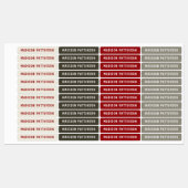 Persoonlijke naam Cream Olive Red Gray Labels (Vel)