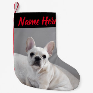 Persoonlijke naam Cute Creamie Frenchie Kleine Kerstsok