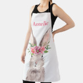 Persoonlijke naam Cute Easter Bunny-eierjacht Schort (Insitu)