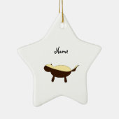 Persoonlijke naam Cute honey badger Keramisch Ornament (Rechts)