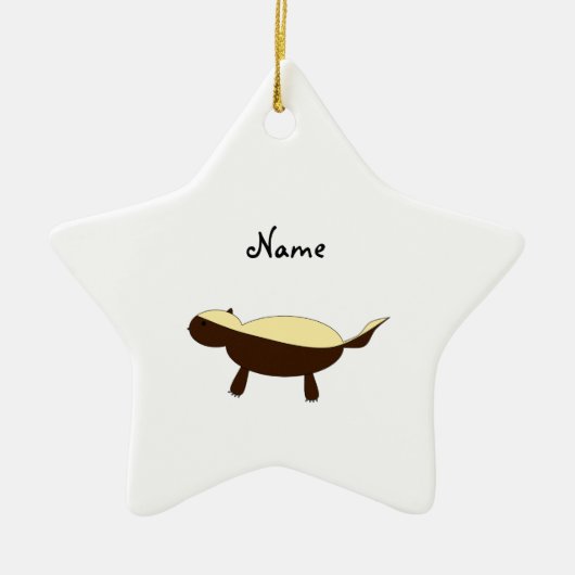Persoonlijke naam Cute honey badger Keramisch Ornament (Voorkant)