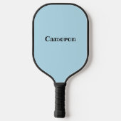 Persoonlijke naam Cute Peeking Penguin blue Pickleball Paddle (Achterkant)