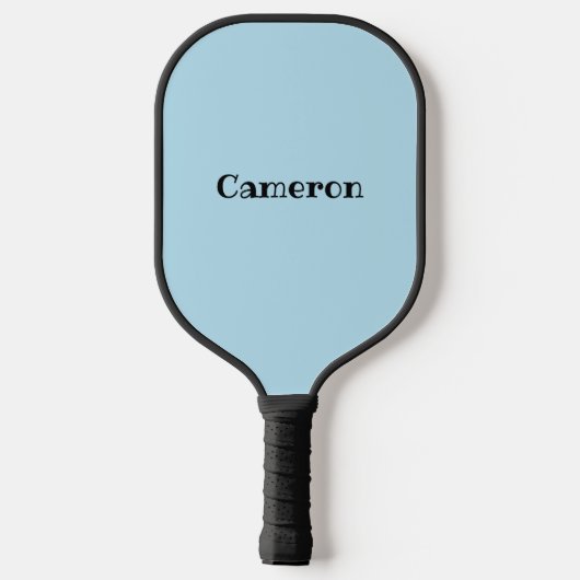 Persoonlijke naam Cute Peeking Penguin blue Pickleball Paddle (Achterkant)