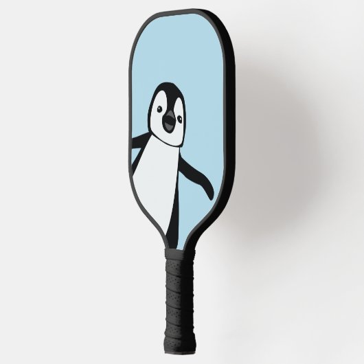 Persoonlijke naam Cute Peeking Penguin blue Pickleball Paddle (Links)