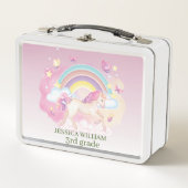 Persoonlijke naam Cute unicorn, terug naar school (Voorkant)