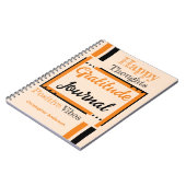 Persoonlijke naam dankbaarheidsjournaal oranje zwa notitieboek (Linkerzijde)