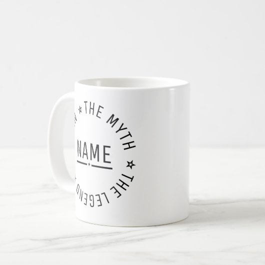 Persoonlijke naam De man De mythe De legende Koffiemok (Voorkant links)