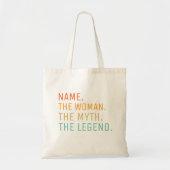 Persoonlijke naam de vrouw de mythe de legende tote bag (Voorkant)