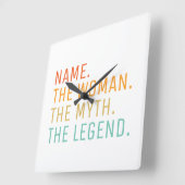 Persoonlijke naam de vrouw de mythe de legende vierkante klok (Hoek)