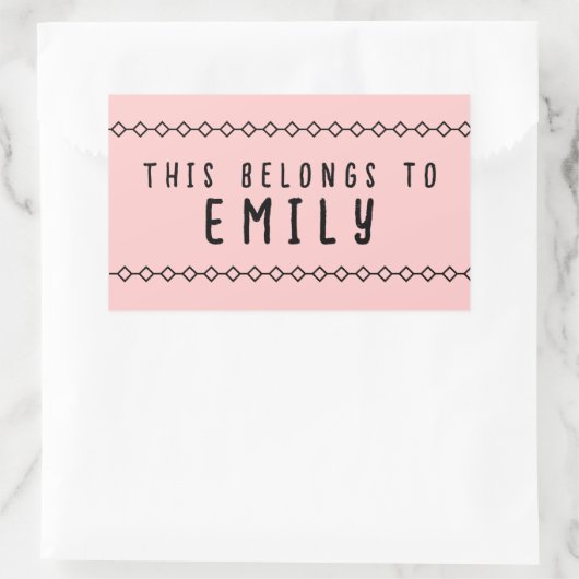 Persoonlijke naam Deze hoort bij Stickers (Tas)