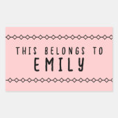Persoonlijke naam Deze hoort bij Stickers (Voorkant)