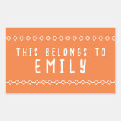 Persoonlijke naam Deze hoort bij Stickers (Voorkant)