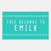 Persoonlijke naam Deze hoort bij Stickers (Voorkant)