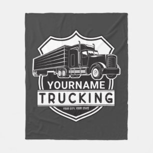 Persoonlijke NAAM die Big Rig Semi Trucker Truckin Fleece Deken