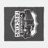 Persoonlijke NAAM die Big Rig Semi Trucker Truckin Fleece Deken (Voorkant (Horizontaal))