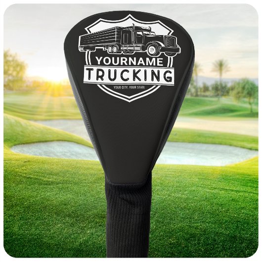 Persoonlijke NAAM die Big Rig Semi Trucker Truckin Golfheadcover