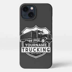 Persoonlijke NAAM die Big Rig Semi Trucker Truckin iPhone 13 Hoesje