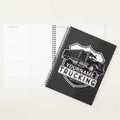 Persoonlijke NAAM die Big Rig Semi Trucker Truckin Planner (Display)