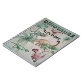 Persoonlijke naam Dino Dinosaur Notitieboek voor j (Linkerzijde)