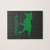 Persoonlijke naam Dinosaur jigzaag puzzle Legpuzzel (Horizontaal)