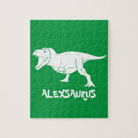 Persoonlijke naam Dinosaur legpuzzel (Verticaal)