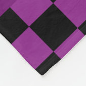 Persoonlijke naam dinosaur paarse controleurs fleece deken (Hoek)