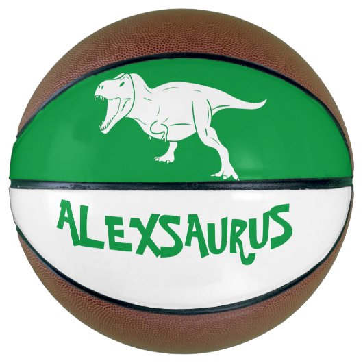 Persoonlijke Naam Dinosaurus Basketbal (Voorkant)