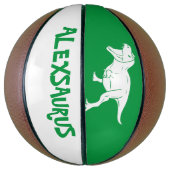 Persoonlijke Naam Dinosaurus Basketbal (Verticaal)
