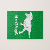 Persoonlijke naam Dinosaurus legpuzzel (Horizontaal)