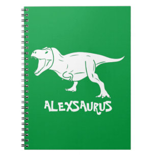 Persoonlijke naam dinosaurus notitieboek
