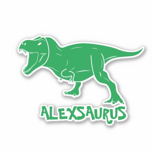 Persoonlijke Naam Dinosaurus Sticker (Voorkant)