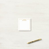 Persoonlijke naam docent professioneel goud schrif post-it® notes (Op bureau)