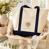 Persoonlijke naam docent terug naar school bloemst tote bag