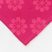 Persoonlijke naam donkey roze bloemen fleece deken (Hoek)
