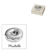 Persoonlijke naam Donut Rubberstempel (Gestempeld)