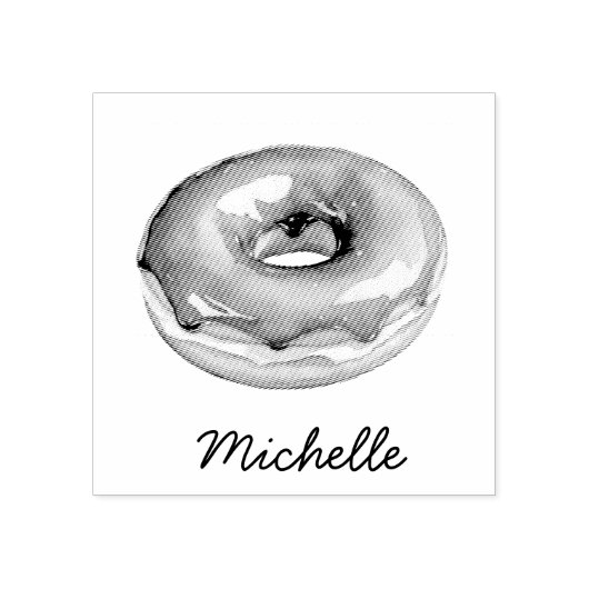 Persoonlijke naam Donut Rubberstempel (Afrduk)