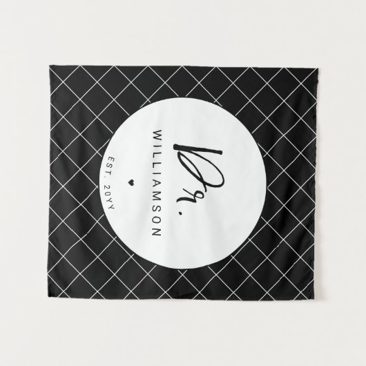 Persoonlijke naam Dr Minimalistische dokter afstud Wandkleed (Voorkant (horizontaal))